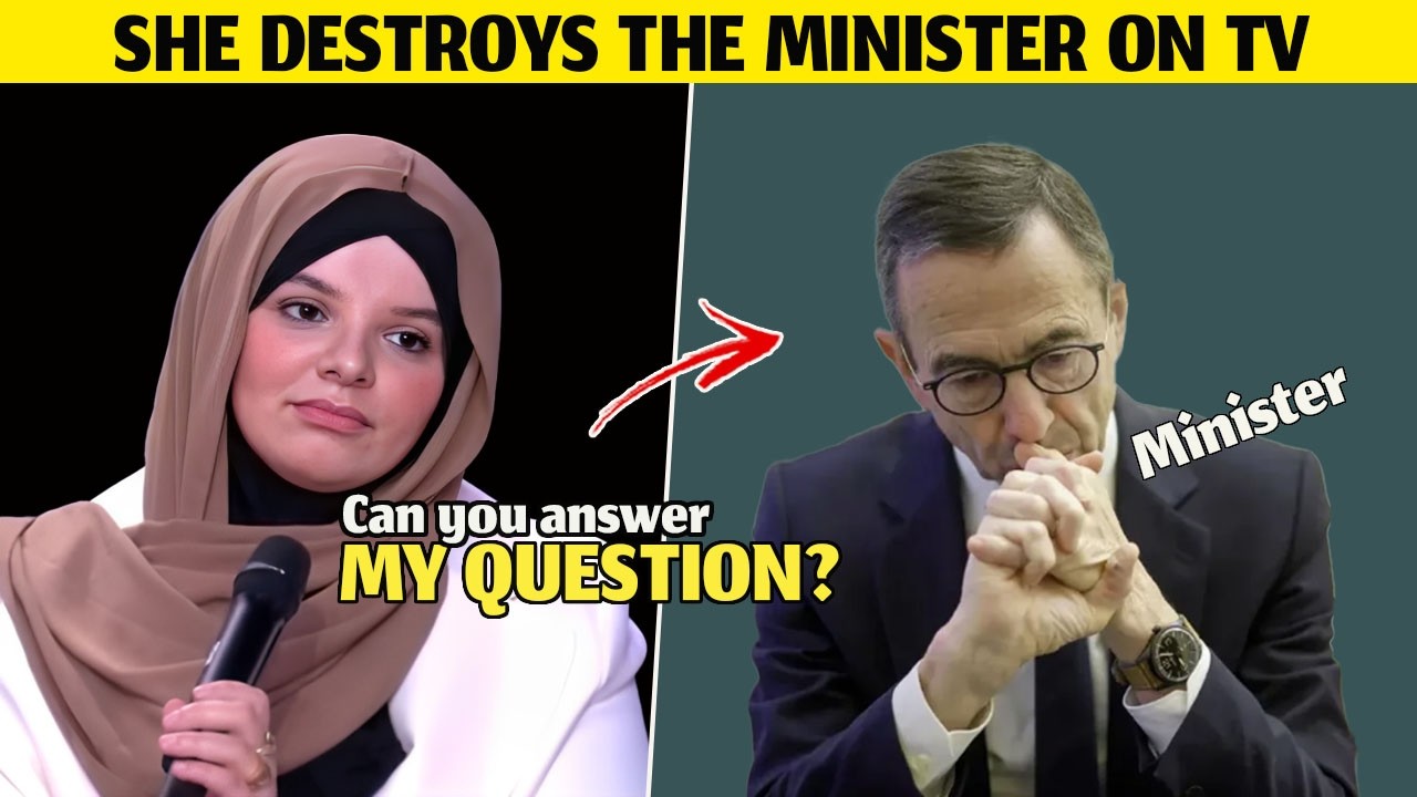 She destroys French Minister live on TV / The minister wants to ban the veil from university