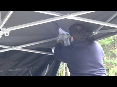E Z Up Shelter Wall Installation