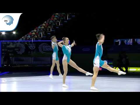 GHEORGHE, MANTA & TAVOC (ROU) - 2019 Aerobics Junior European silver medallists, trios