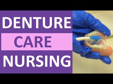 Denture Care Nursing CNA Skill | How to Clean Dentures