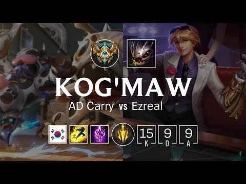 Kog'Maw ADC vs Ezreal - KR Challenger Patch 8.23