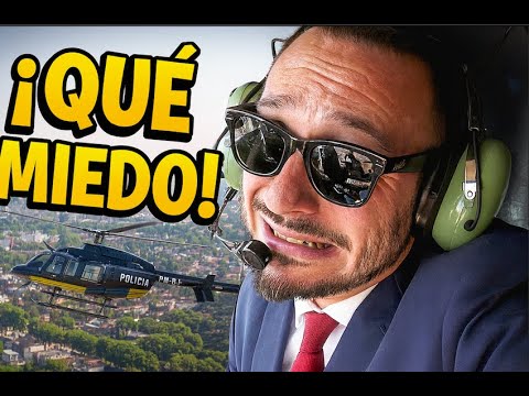 VOLANDO con la POLICÍA de la CIUDAD en HELICÓPTERO