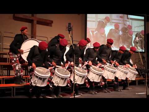 Lively performance by Code Red Drumming Corps