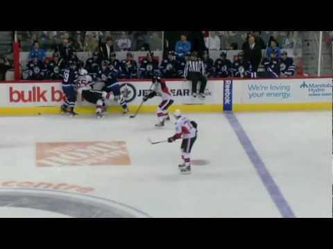 Chris Thorburn drills Erik Karlsson