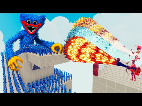 100x HUGGY WUGGY + 2x GIANT vs 3x EVERY GOD   Totally Accurate Battle Simulator TABS