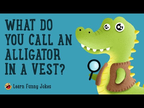 >0:22Let's learn a new funny animal joke for kids.What do you call an alligator in a vest?An investigator! The investigation is over, …YouTube · Learn Funny Jokes · Jan 6, 2021’><span>▶</span></a></p>
<hr>
				
		</div><!-- .post-content -->
		
		<div class="the-post-foot cf">
		
						
	
			<div class="tag-share cf">

								
									
			</div>
			
		</div>
		
				
				<div class="author-box">
	
		<div class="image"><img alt=
