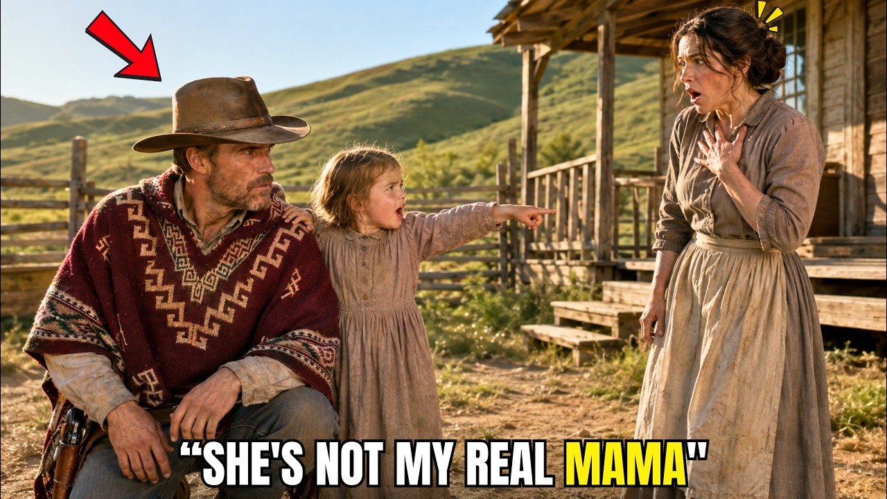 “Sir, She’s Not My Real Mama,” The Widow’s Toddler Whispered… The Nameless Gunslinger Went Still