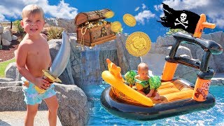 PIRATE SHIP POOL PARTY SURPRISE! ⚓️ Captain Jake Returns!