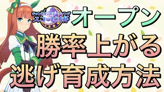 【ウマ娘】スキル・サポカ編成・目標値等紹介‼︎スコーピオ杯オープンにて勝てる逃げウマ娘育成方法について教えます‼︎