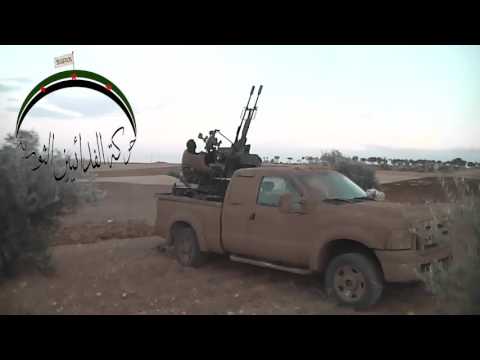 استهداف عناصر حركة الفدائيين الثورية لطائرة روسية بالرشاشات الثقيلة في ريف حماة الشمالي