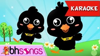 Two Little Blackbirds Sitting On A Hill Karaoke | Nursery Rhymes TV [Video 4K]]