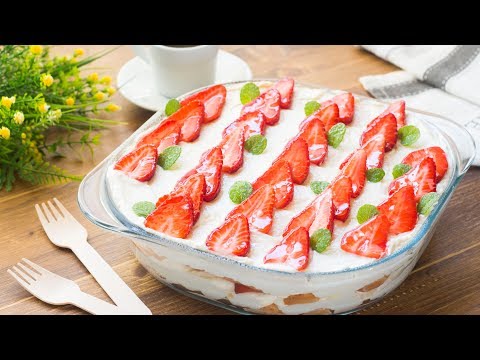 Tiramisù alle Fragole e Panna - Ricetta Dolce Facile - 55Winston55