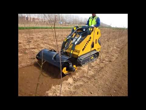 ML525 mini skid steer loader with rotary tiller