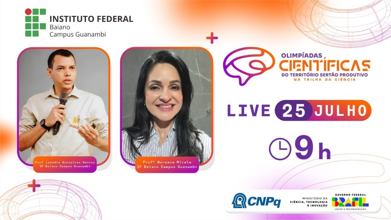 Live sobre a 2ª fase das Olimpíadas Científicas do Território Sertão Produtivo