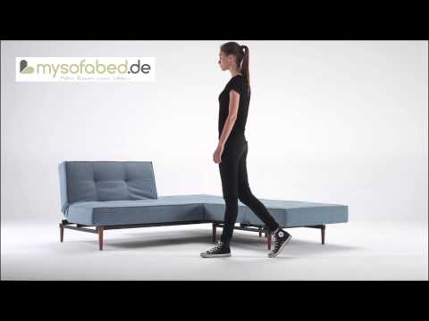 SPLITBACK von INNOVATION Schlafsofa & Sessel - Dunkelbraun gebeiztes Holz - mysofabed.de