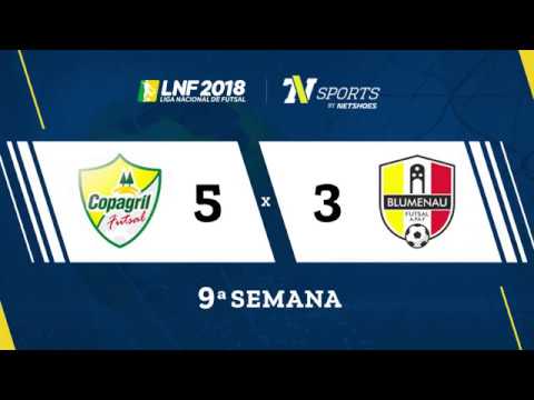 LNF2018 - Copagril 5 x 3 Blumenau - Gols - 9ª Rodada