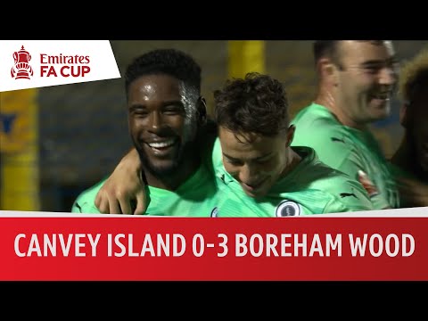 Canvey Island v Boreham Wood (0-3) | Emirates FA Cup Highlights