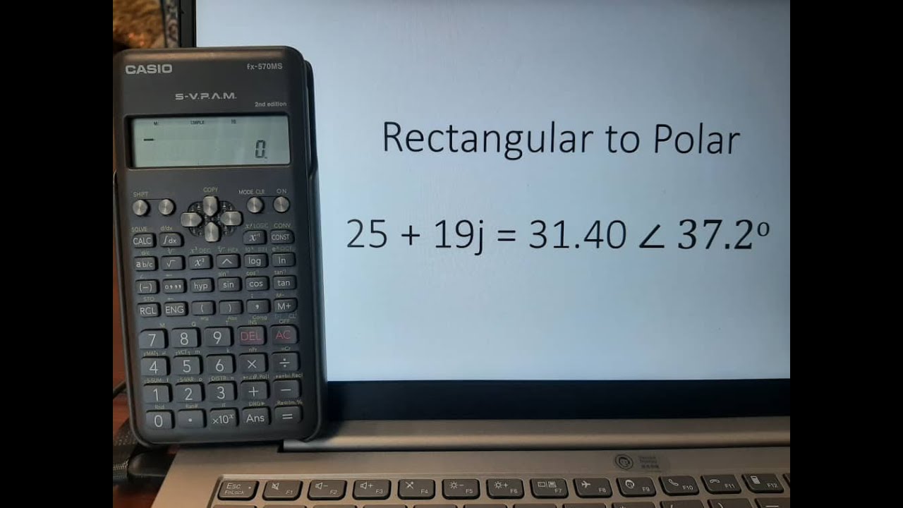 How to convert rectangular/ complex number to polar using scientific calculator