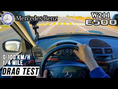 Drag Test Mercedes-Benz E500 W211 | 306 HP 5.0L V8 | Acceleration 0-100, 402m (1/4 miles)