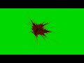 Blood Splatter / Blood Splash - green screen