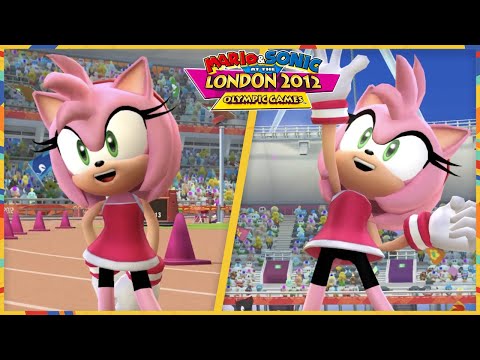 Mario & Sonic at the London 2012 Olympic Games for Wii - All Minigames/Events (Amy gameplay)