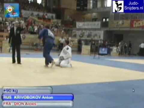 Judo 2009 Koper: Krivobokov (RUS) - Dion (FRA) [+90kg].