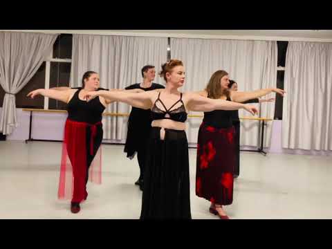 Burlesque students showcase classic burlesque style routine
