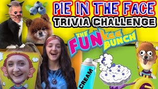 PIE IN THE FACE! FUNkee Bunch TRIVIA CHALLENGE GAME! w/ Blueberries & Shaving Cream (Messy Fun)