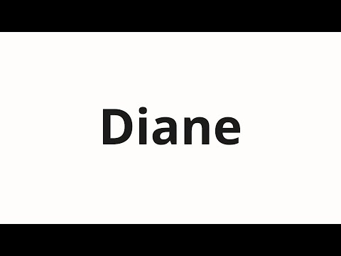 How to pronounce Diane | Диане (Diana in Russian)