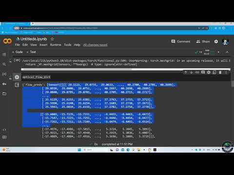 42 Optical Flow Using Gmflow Python Code