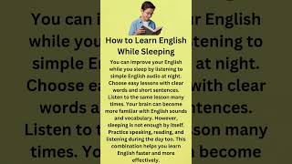 How To Learn English While Sleeping || Fluent English || Learn English || Listen And Practice