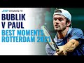 Tommy Paul v Alexander Bublik: Best Shots & Highlights | Rotterdam 2021
