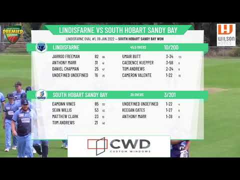 Wilson Homes CTPL - Men's 1st Grade - Round 2 - Lindisfarne v South Hobart Sandy Bay