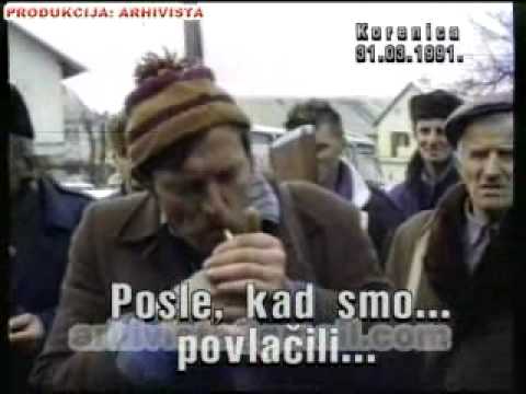 Krvavi Uskrs Korenica pobunjeni  Srbi snimka Yutel 31 .03 1991
