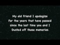 My Old Friend~Tim McGraw Lyrics