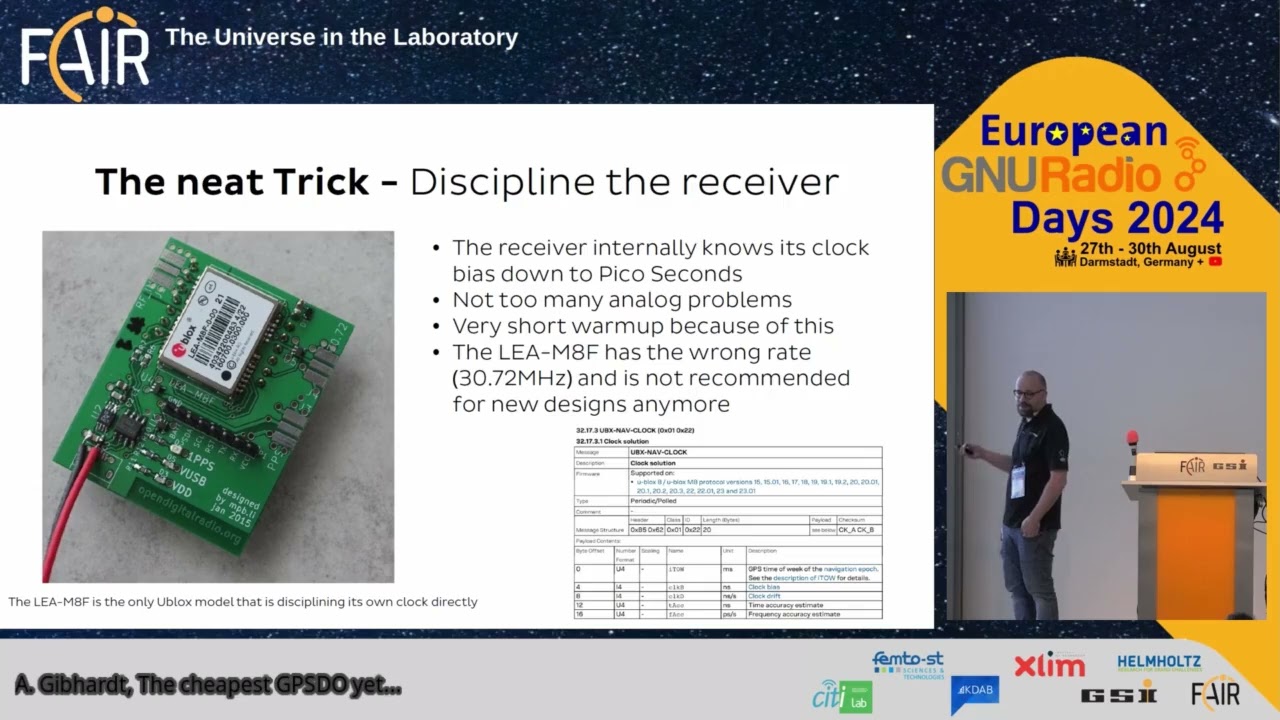 The cheapest GPSDO yet... (A. Gibhardt, 7th European GNU Radio Days 2024)