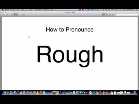 Part of a video titled How to pronounce rough - YouTube