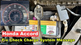 DIY 2013 2014 2015 2016 2017 Honda Accord Fix Check Charge System Message