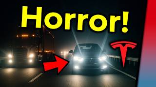 In der letzten Sekunde: Auto schafft überholen nicht, doch Tesla FSD retten allen das Leben!