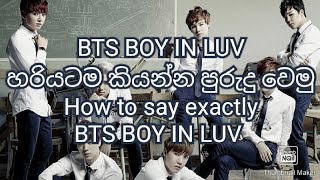 BTS (방탄소년단) BOY IN LUV easy lyrics in Si