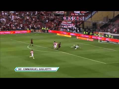 Gol Gigliotti. Colón 2 Unión 0. Torneo Inicial 2012. Fecha 16. Fútbol Para Todos.