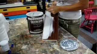 preview picture of video 'Caramel Colour Textured Basecoat Paints - Brushing A Smooth Finish'