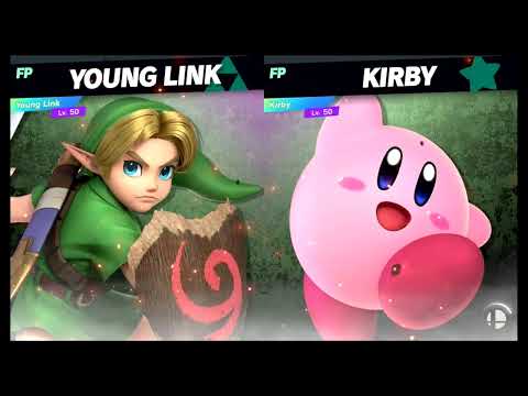 Super Smash Bros Ultimate Amiibo Fights – Young Link vs the World #6 Young Link vs Kirby
