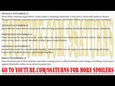 11-14-16 WEEK GH SPOILERS Sam Jason Alexis Jax Carly Sonny General Hospital Promo Preview 11-4-16