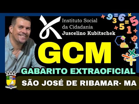 CORREÇÃO DA PROVA GCM DE SÃO JOSÉ DE RIBAMAR MA | INSTITUTO JK - MATEMÁTICA #matemática
