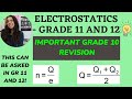 Grade 11 And 12 Electrostatics Grade 10 Revision