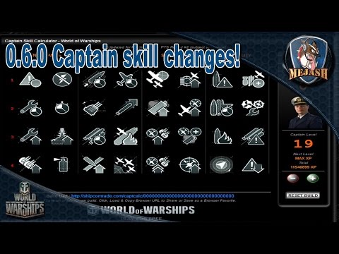World of Warships: 0.6.0 captain skill re haul. What was changed