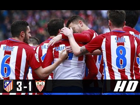 Atletico Madrid vs Sevilla 3-1 All Goals & Highlights (La Liga) 19-03-2017