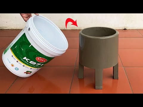 Simple And Creative Ideas From Plastic Barrels - DIY Make Beautiful Cement Flower Pots At Home