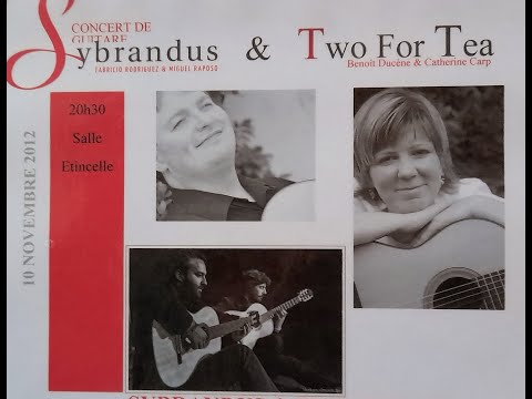 Two for Tea Guitar Duet plays Sambinha & Baiaozinho of C. Machado - Catherine Carp & Benoît Ducène